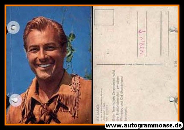 Filmpostkarte (USA) | Lex BARKER | 1968 "Winnetou" (Constantin)