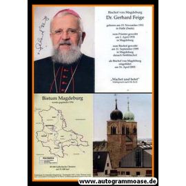 Autogramm Religion | Gerhard FEIGE | 2010er (Bischof Magdeburg) 2