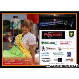 Autogramm Weinprinzessin | Sophia KLAWONN | 2013 (Geiseltal)