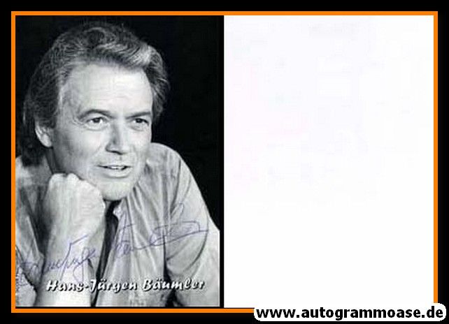 Autogramm Schauspieler | Hans-Jürgen BÄUMLER | 1980er (Portrait SW)