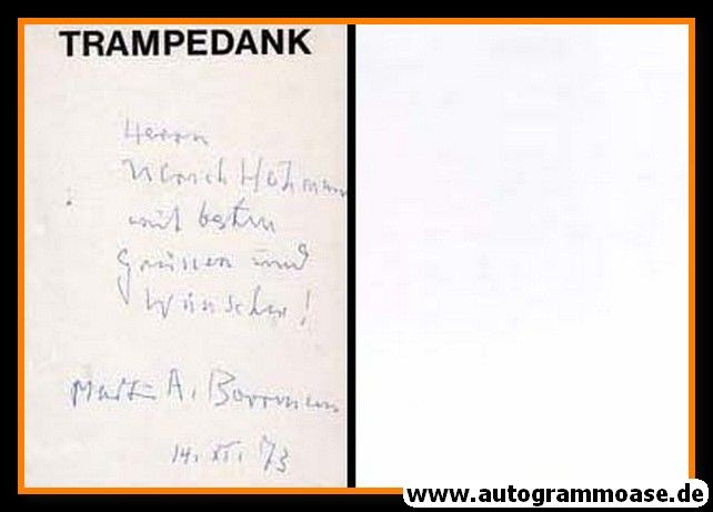 Autograph Literatur | Martin BORRMANN | 1973 (Trampedank)