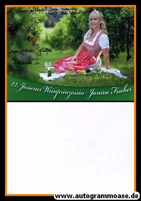 Autogramm Weinprinzessin | Janine FISCHER | 2014 (Jessen)