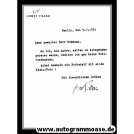 Brief Literatur | Horst PILLAU (1972)