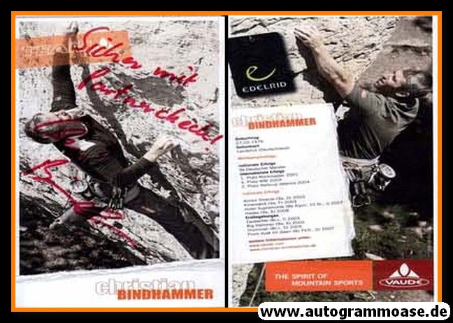 Autogramm Bergsteigen | Christian BINDHAMMER | 2008 (Vaude XL)