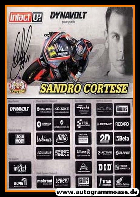 Autogramm Motorrad | Sandro CORTESE | 2010er (Collage) Intact