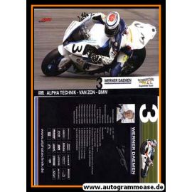 Autogramm Motorrad | Werner DAEMEN | 2010er Druck (Rennszene Color)
