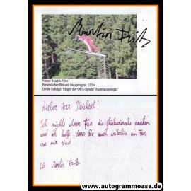 Autogramm Nordische Kombination | Martin FRITZ | 2010er (Sprungszene Color)