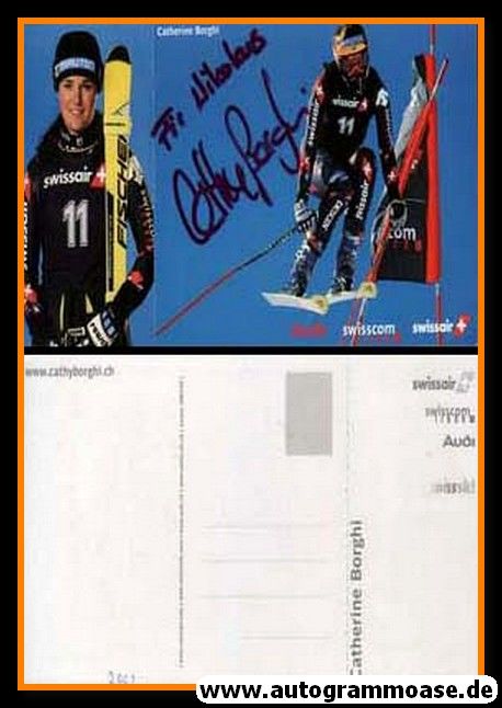 Autogramm Ski Alpin | Catherine BORGHI | 2001 (Collage XL)