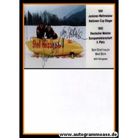 Autogramme Bob | Sepp DOSTTHALER + Mike SEHR | 1990er Foto (Portrait Color)