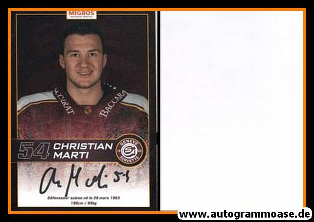Autogramm Eishockey | Geneve-Servette HC | 2013 | Christian MARTI