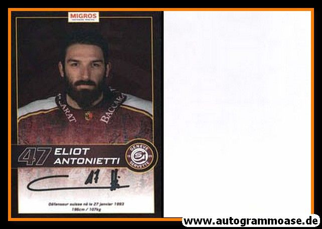 Autogramm Eishockey | Geneve-Servette HC | 2013 | Eliot ANTONIETTI