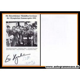Mannschaftskarte Hockey | DHB | TEAM DAMEN | 1992 (Portrait SW) + 3 AG OS-Gold