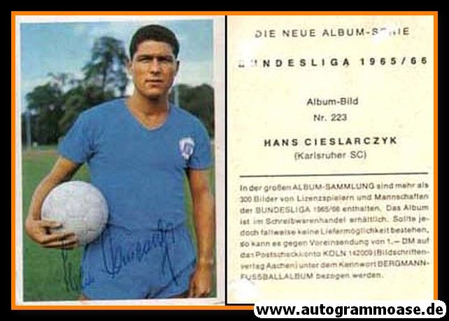 Autogramm Fussball | Karlsruher SC | 1965 | Hans CIESLARCZYK (Bergmann 223)