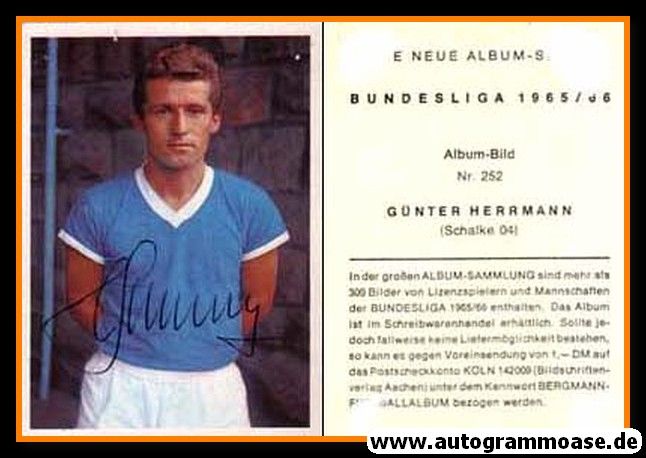 Autogramm Fussball | FC Schalke 04 | 1965 | Günter HERRMANN (Bergmann 252)