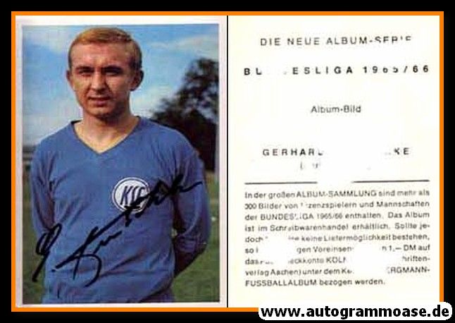 Autogramm Fussball | Karlsruher SC | 1965 | Gerhard KENTSCHKE (Bergmann 222)