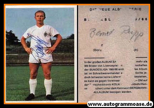 Autogramm Fussball | Borussia Mönchengladbach | 1965 | Bernd RUPP (Bergmann 284)
