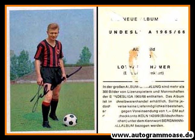 Autogramm Fussball | Eintracht Frankfurt | 1965 | Lothar SCHÄMER (Bergmann 140)