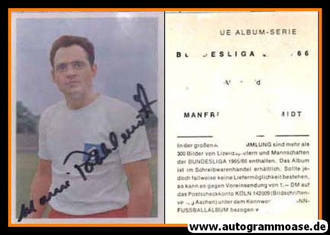 Autogramm Fussball | Hamburger SV | 1965 | Manfred POHLSCHMIDT (Bergmann 191)