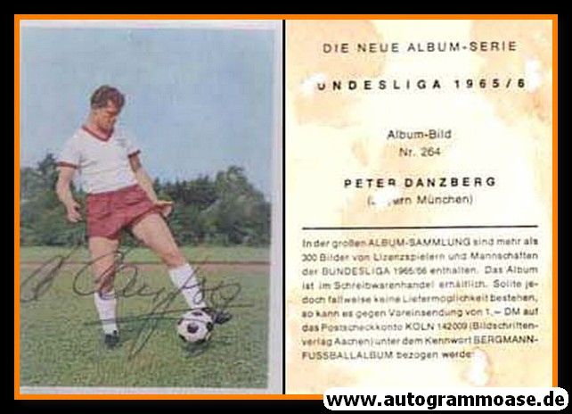 Autogramm Fussball | FC Bayern München | 1965 | Peter DANZBERG (Bergmann 264)