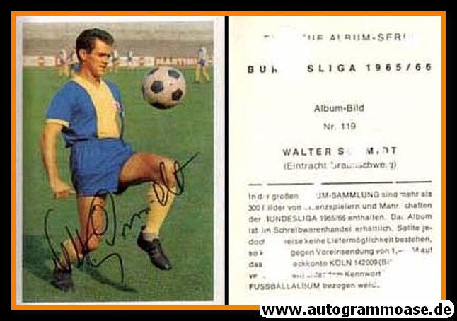 Autogramm Fussball | Eintracht Braunschweig | 1965 | Walter SCHMIDT (Bergmann 119)