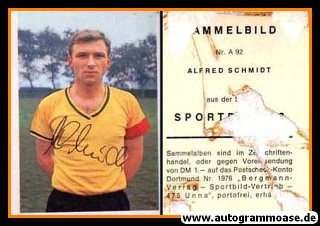 Autogramm Fussball | Borussia Dortmund | 1968 | Alfred SCHMIDT (Bergmann A092)