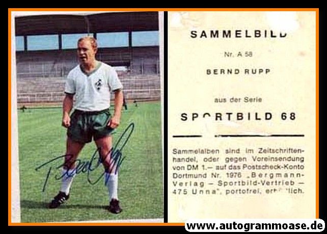 Autogramm Fussball | SV Werder Bremen | 1968 | Bernd RUPP (Bergmann A058)