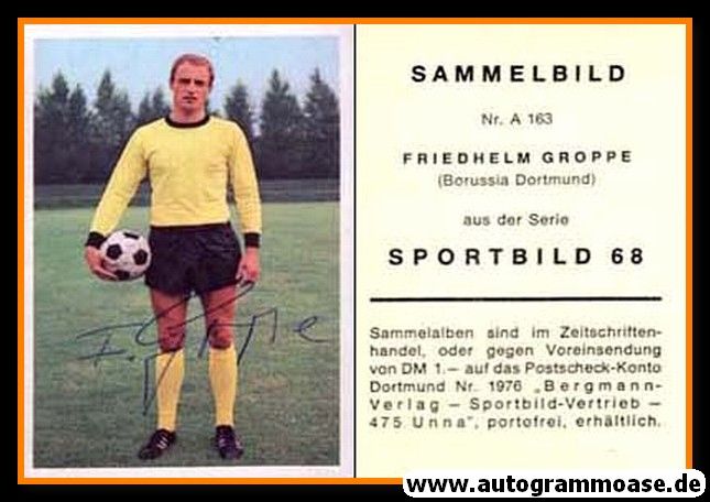 Autogramm Fussball | Borussia Dortmund | 1968 | Friedhelm GROPPE (Bergmann A163)