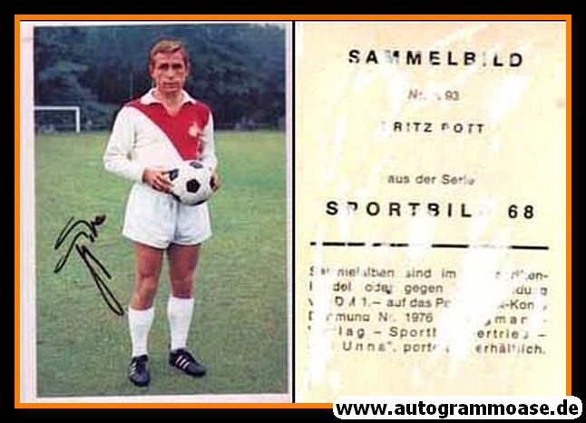 Autogramm Fussball | 1. FC Köln | 1968 | Fritz POTT (Bergmann A093)
