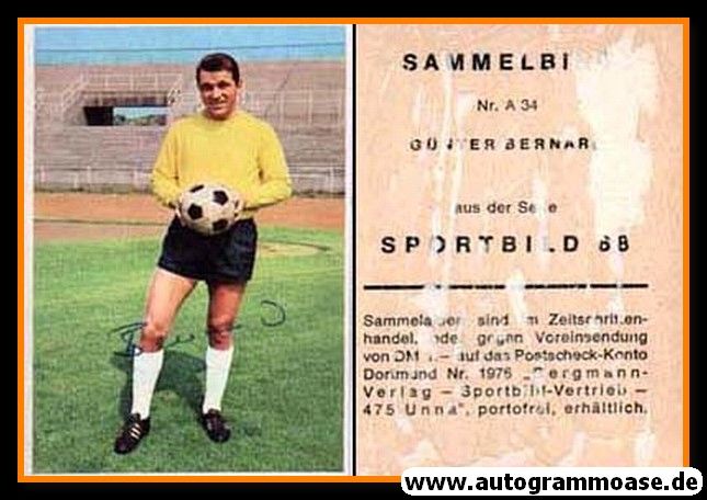 Autogramm Fussball | SV Werder Bremen | 1968 | Günter BERNARD (Bergmann A034)