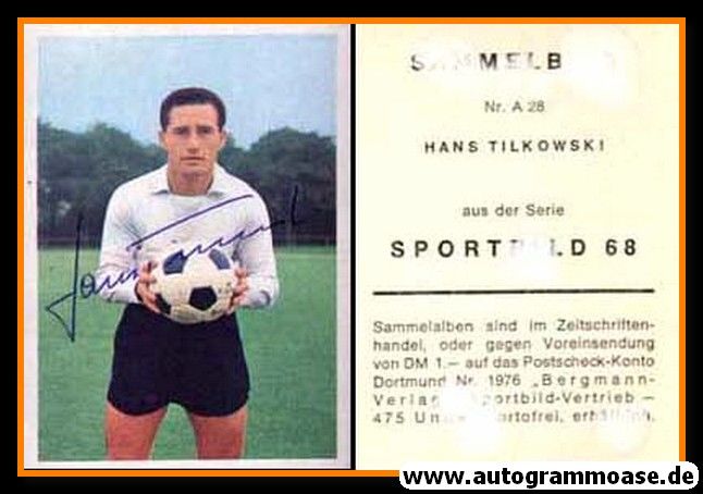 Autogramm Fussball | Eintracht Frankfurt | 1968 | Hans TILKOWSKI (Bergmann A028)