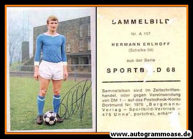 Autogramm Fussball | FC Schalke 04 | 1968 | Hermann ERLHOFF (Bergmann SB A157)
