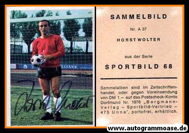 Autogramm Fussball | Eintracht Braunschweig | 1968 | Horst WOLTER (Bergmann A037)