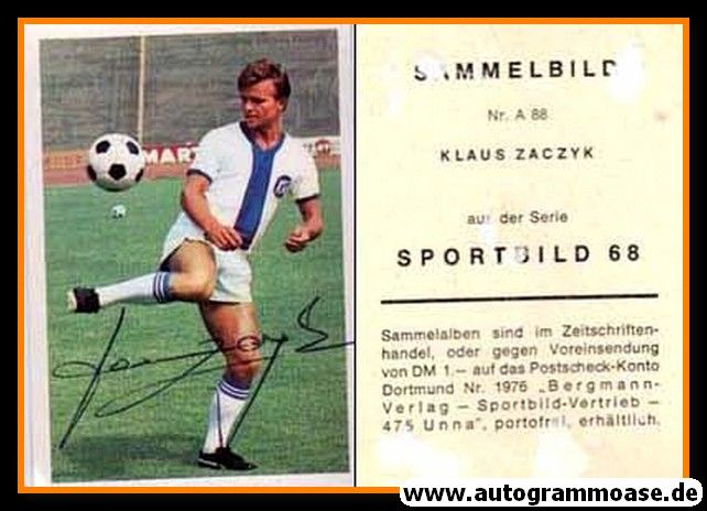 Autogramm Fussball | Karlsruher SC | 1968 | Klaus ZACZYK (Bergmann A088)