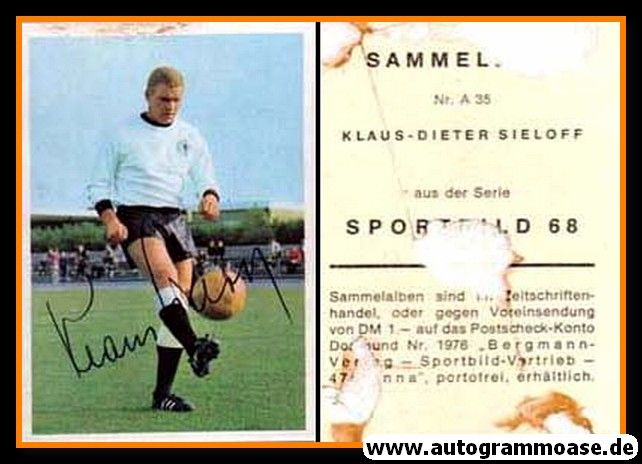 Autogramm Fussball | DFB | 1968 | Klaus-Dieter SIELOFF (Bergmann A035)