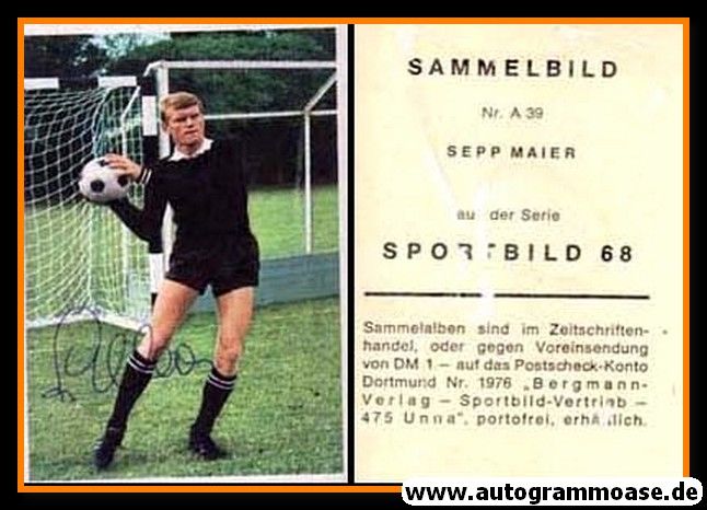 Autogramm Fussball | DFB | 1968 | Sepp MAIER (Bergmann A039)