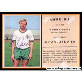 Autogramm Fussball | SV Werder Bremen | 1968 | Werner GÖRTS (Bergmann A116)