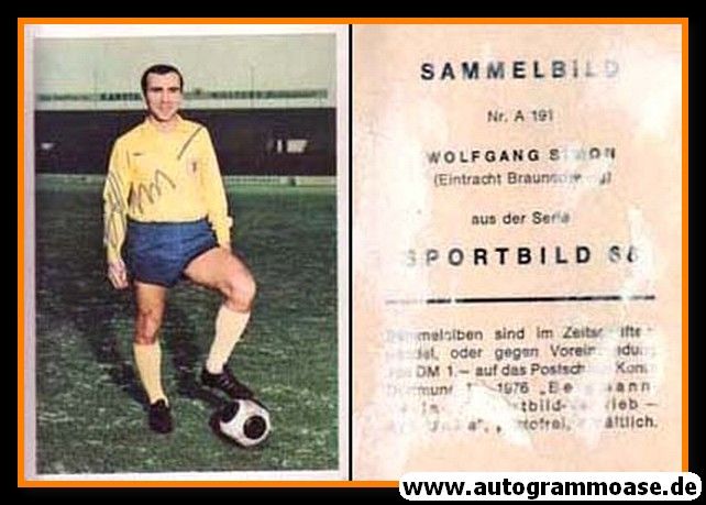 Autogramm Fussball | Eintracht Braunschweig | 1968 | Wolfgang SIMON (Bergmann A191)