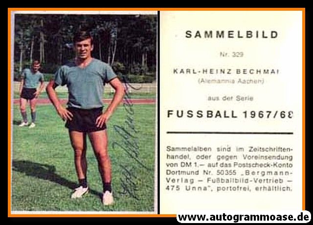 Autogramm Fussball | Alemannia Aachen | 1967 | Karl-Heinz BECHMANN (Bergmann 329)