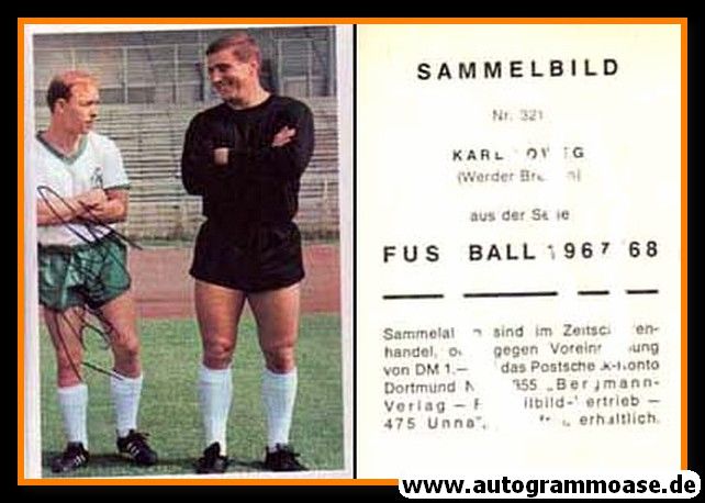 Autogramm Fussball | SV Werder Bremen | 1967 | Karl LOWEG (Bergmann 321)