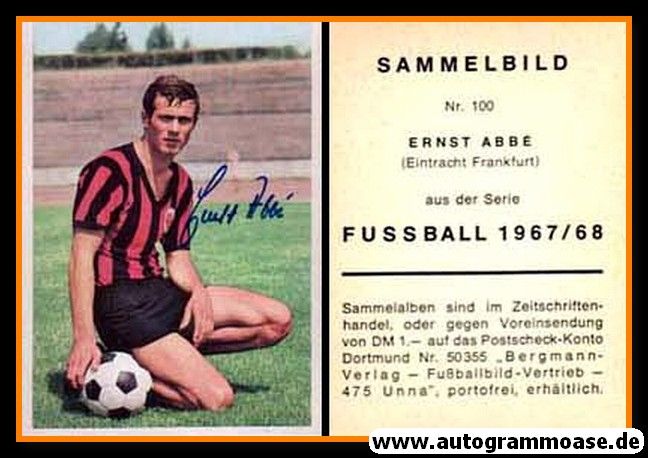 Autogramm Fussball | Eintracht Frankfurt | 1967 | Ernst ABBE (Bergmann 100)