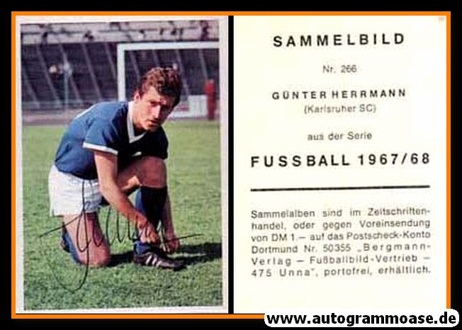 Autogramm Fussball | Karlsruher SC | 1967 | Günter HERRMANN (Bergmann 266)