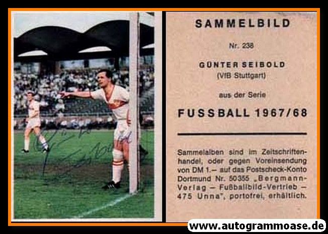 Autogramm Fussball | VfB Stuttgart | 1967 | Günter SEIBOLD (Bergmann 238)