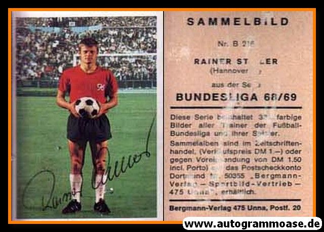 Autogramm Fussball | Hannover 96 | 1968 | Rainer STILLER (Bergmann B216)