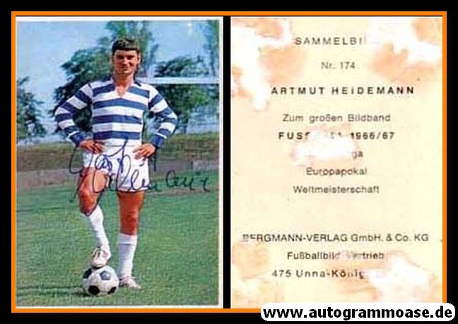 Autogramm Fussball | MSV Duisburg | 1966 | Hartmut HEIDEMANN (Bergmann 174)