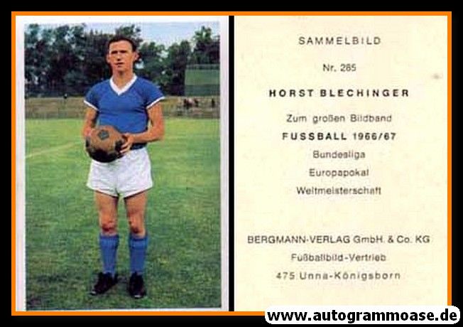 Autogrammkarte Fussball | FC Schalke 04 | 1966 | Horst BLECHINGER (Bergmann 285)