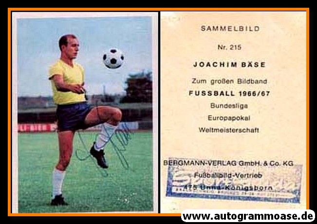 Autogramm Fussball | Eintracht Braunschweig | 1966 | Joachim BÄSE (Bergmann 215)