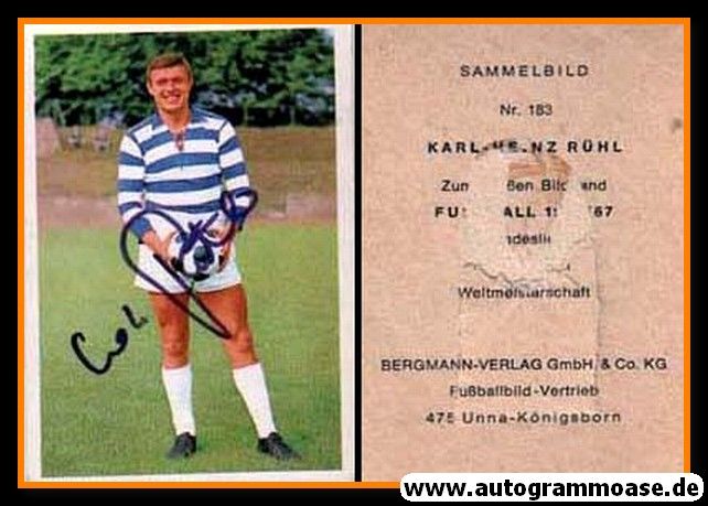 Autogramm Fussball | MSV Duisburg | 1966 | Karl-Heinz RÜHL (Bergmann 183)