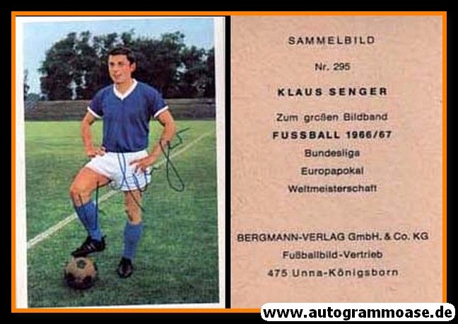Autogramm Fussball | FC Schalke 04 | 1966 | Klaus SENGER (Bergmann 295)