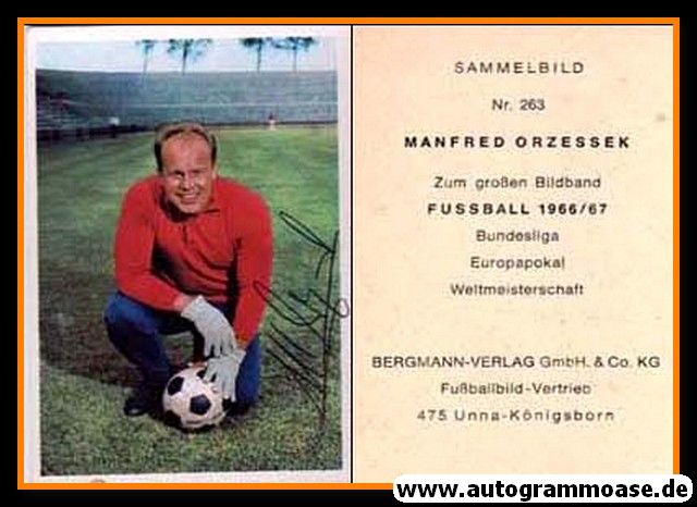 Autogramm Fussball | Borussia Mönchengladbach | 1966 | Manfred ORZESSEK (Bergmann 263)