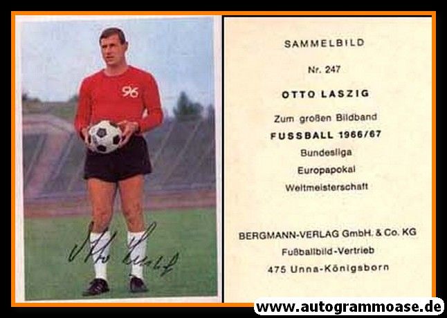 Autogramm Fussball | Hannover 96 | 1966 | Otto LASZIG (Bergmann 247)